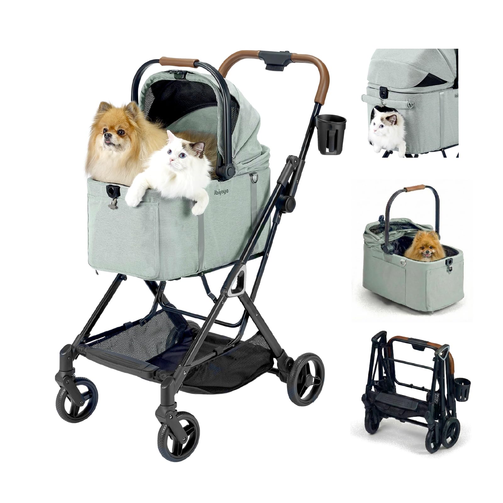 Ibiyaya ペットカート 折り畳み可 犬用 Amazon.co.jp: 【ワンタッチ折りたたみ】ibiyaya FS2511 分離型 ペット